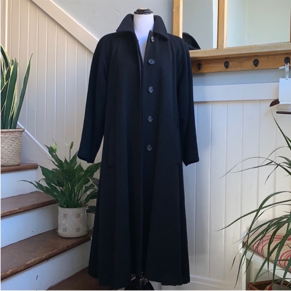 Dior Long Black Button-Up Women's Coat